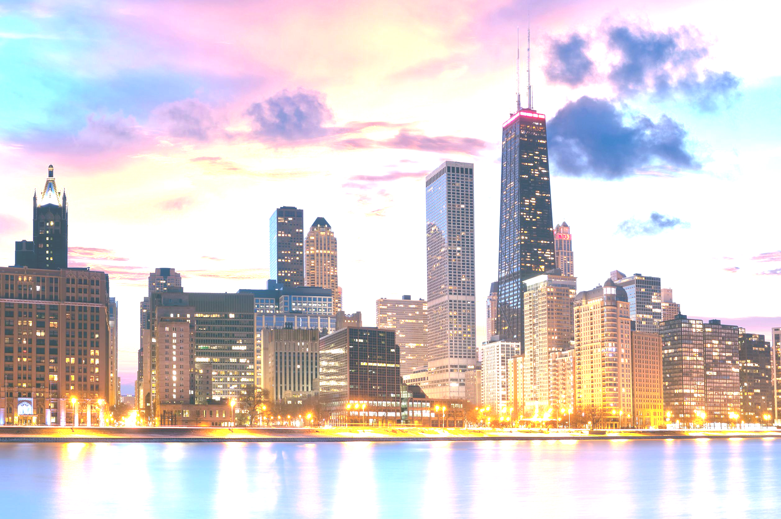 chicago skyline  meitu